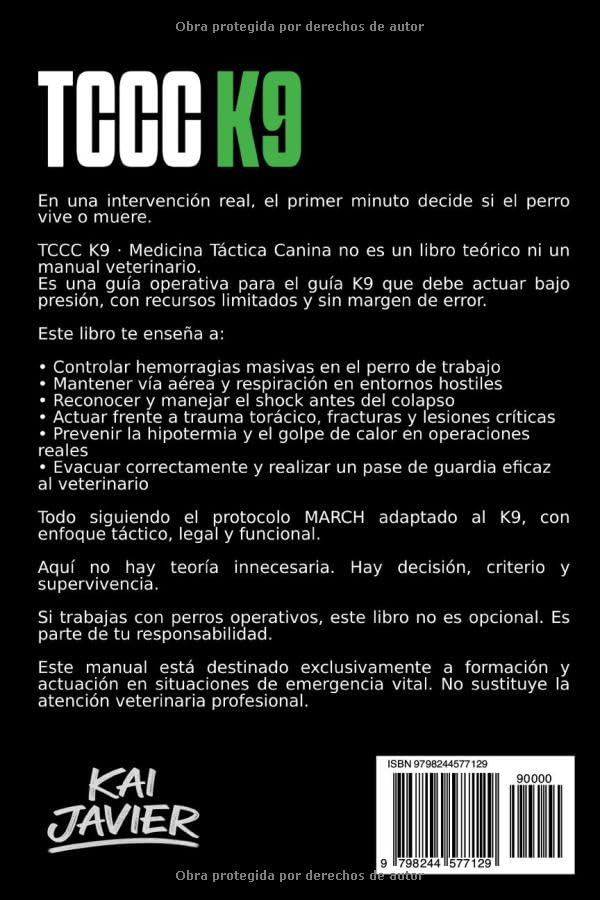 TCCC K9: MEDICINA TACTICA CANINA